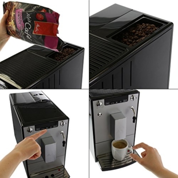 Melitta E 957-103 Kaffeevollautomat Caffeo Solo & Perfekt Milk (Cappuccinatore) silber - 