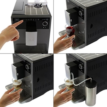 Melitta E970-205 Eleganter Kaffeevollautomat Caffeo CI Special Edition, Isolier-Milchbehälter, 15 bar, Hochglanz-Lackierung in Edelstahloptik - 